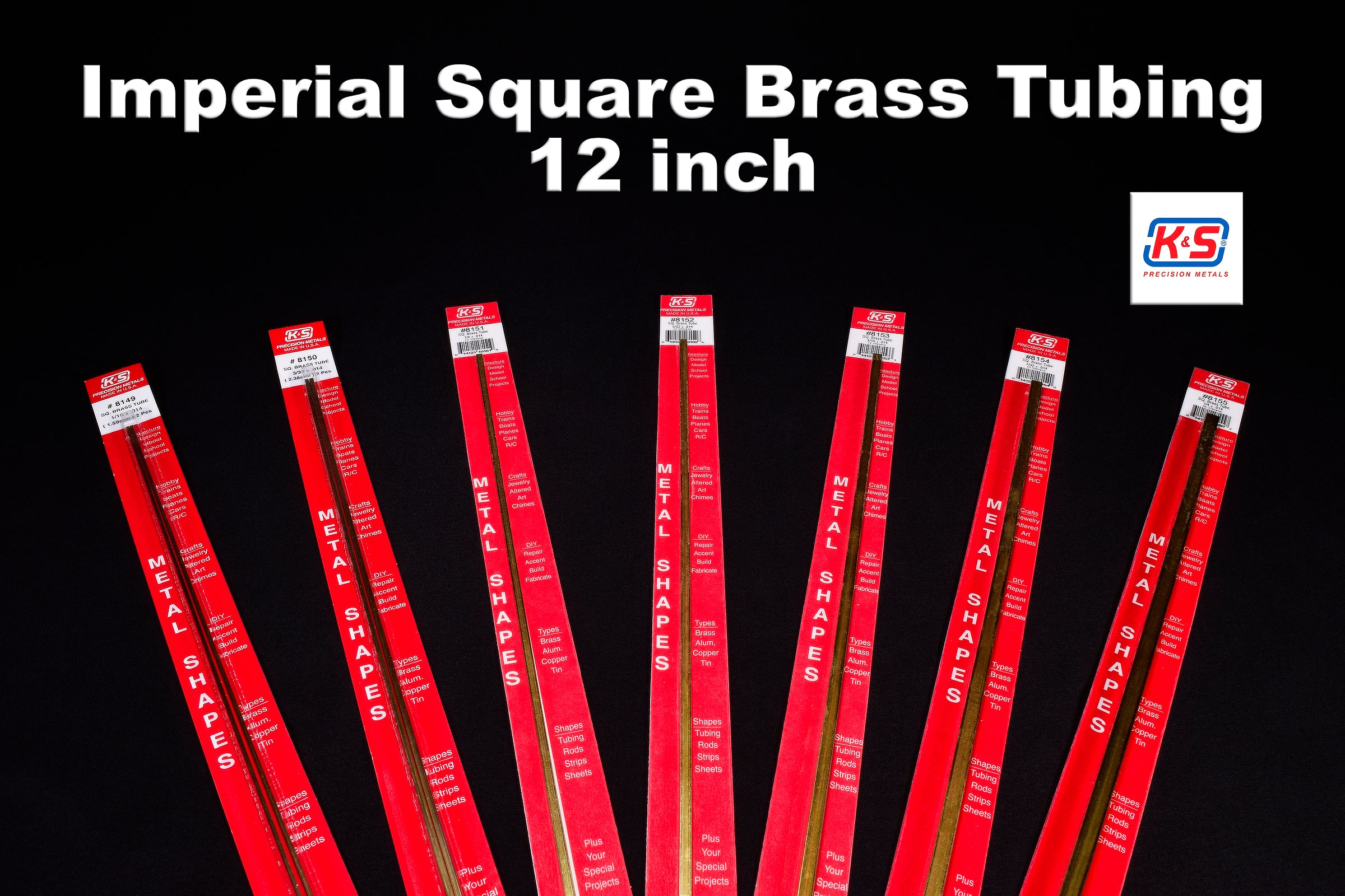 K&S 3/16" OD Imperial Square Brass Tube