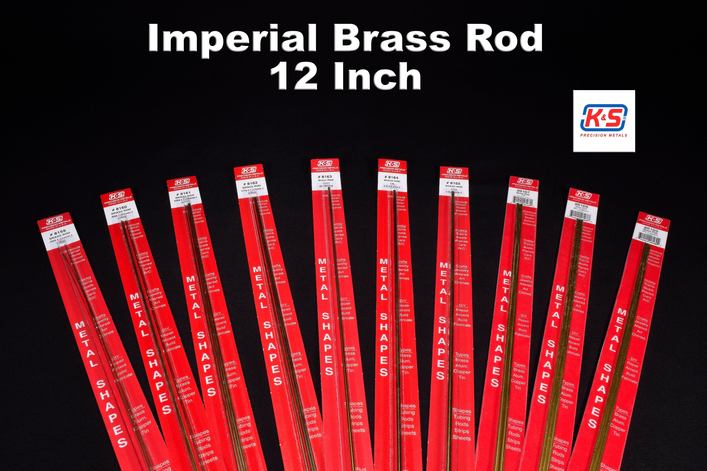 K&S 5/32" OD Imperial Brass Rod