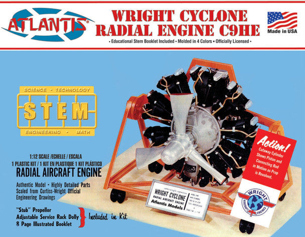 Atlantis Models M6052 1/12 WRIGHT CYCLONE STEM