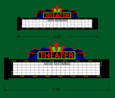 Miller Engineering Animation 1182 THEATER SIGN, HO/N Scale