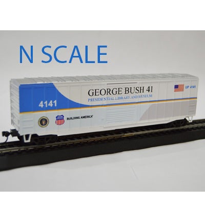Value Trains USA N N10057 Presidential Library and Museum Boxcar, George Bush #4141