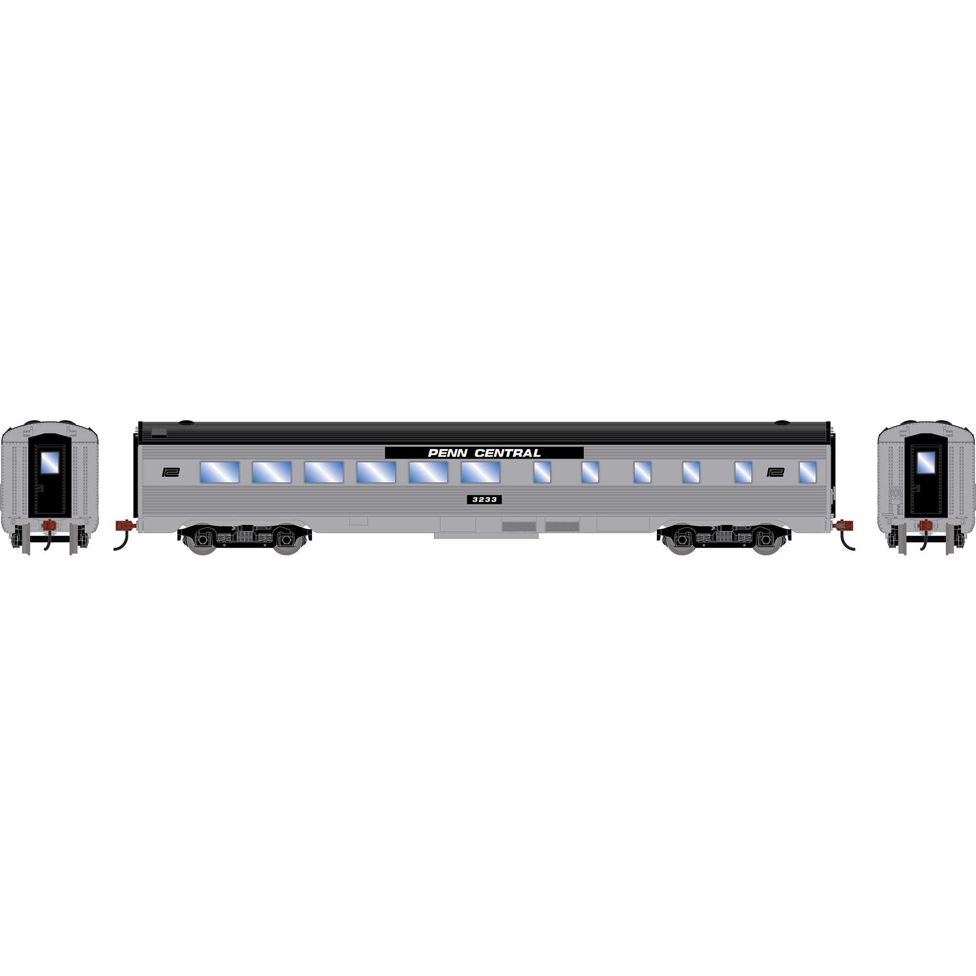 PREORDER Roundhouse HO 3539 Streamline Diner Car, Penn Central #3233