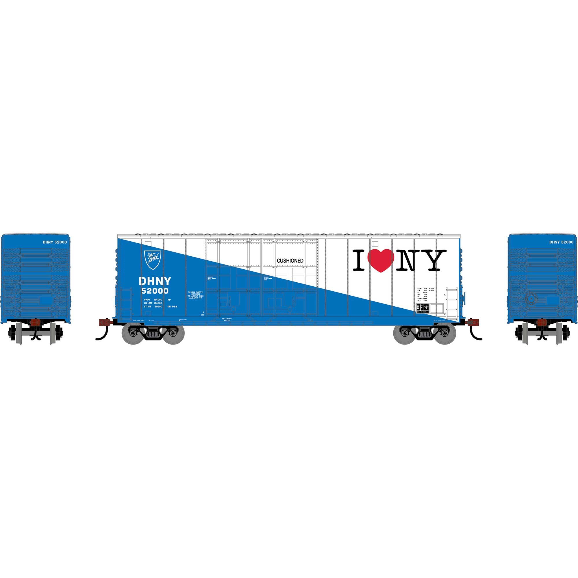 PREORDER Roundhouse HO 3567 50 High-Cube Smooth Side Box Car, Delaware & Hudson Legendary Liveries #52000