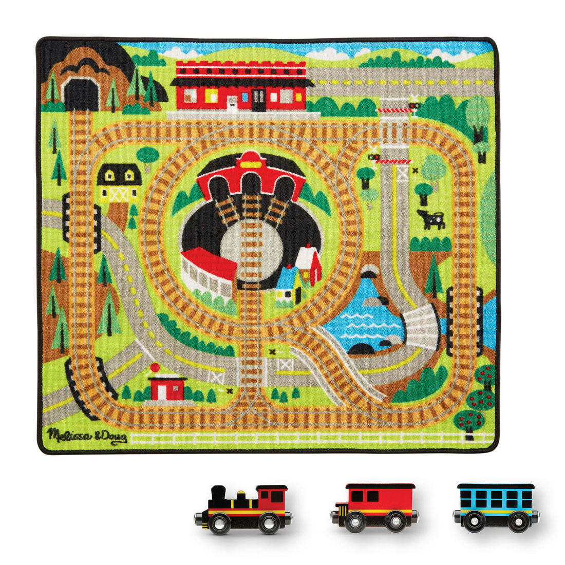 PREORDER Melissa & Doug 51089 Round the Rails Train Rug