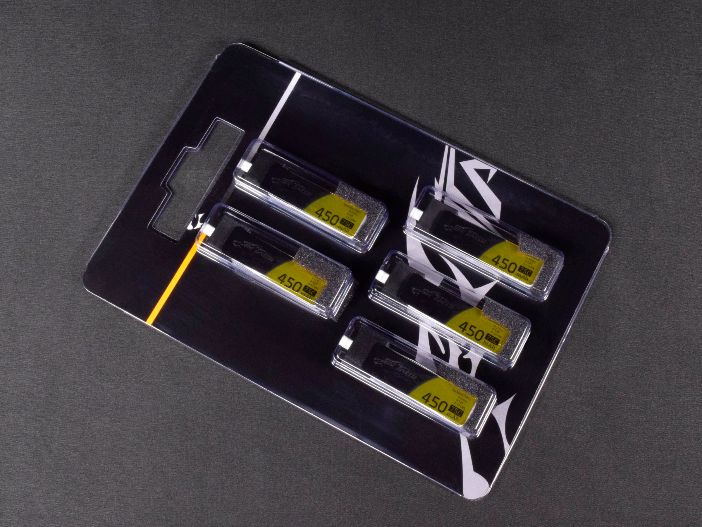 Tattu 450mAh 1S 75C BT2.0 Connector 5pack