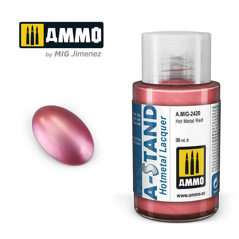 Ammo Mig 2420 A-STAND HOT METAL RED