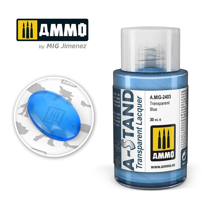 Ammo Mig 2403 A-STAND TRANSPARENT BLUE