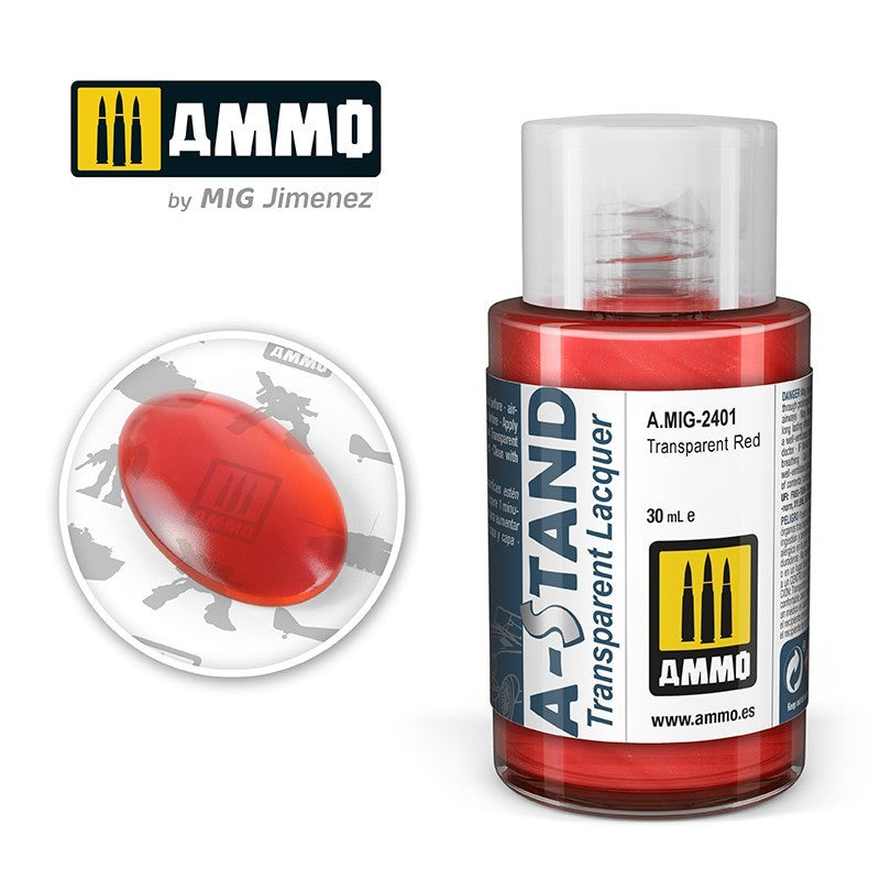 Ammo Mig 2401 A-STAND TRANSPARENT RED