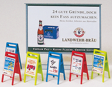 Preiser HO 17208 Advertising Boards Kit