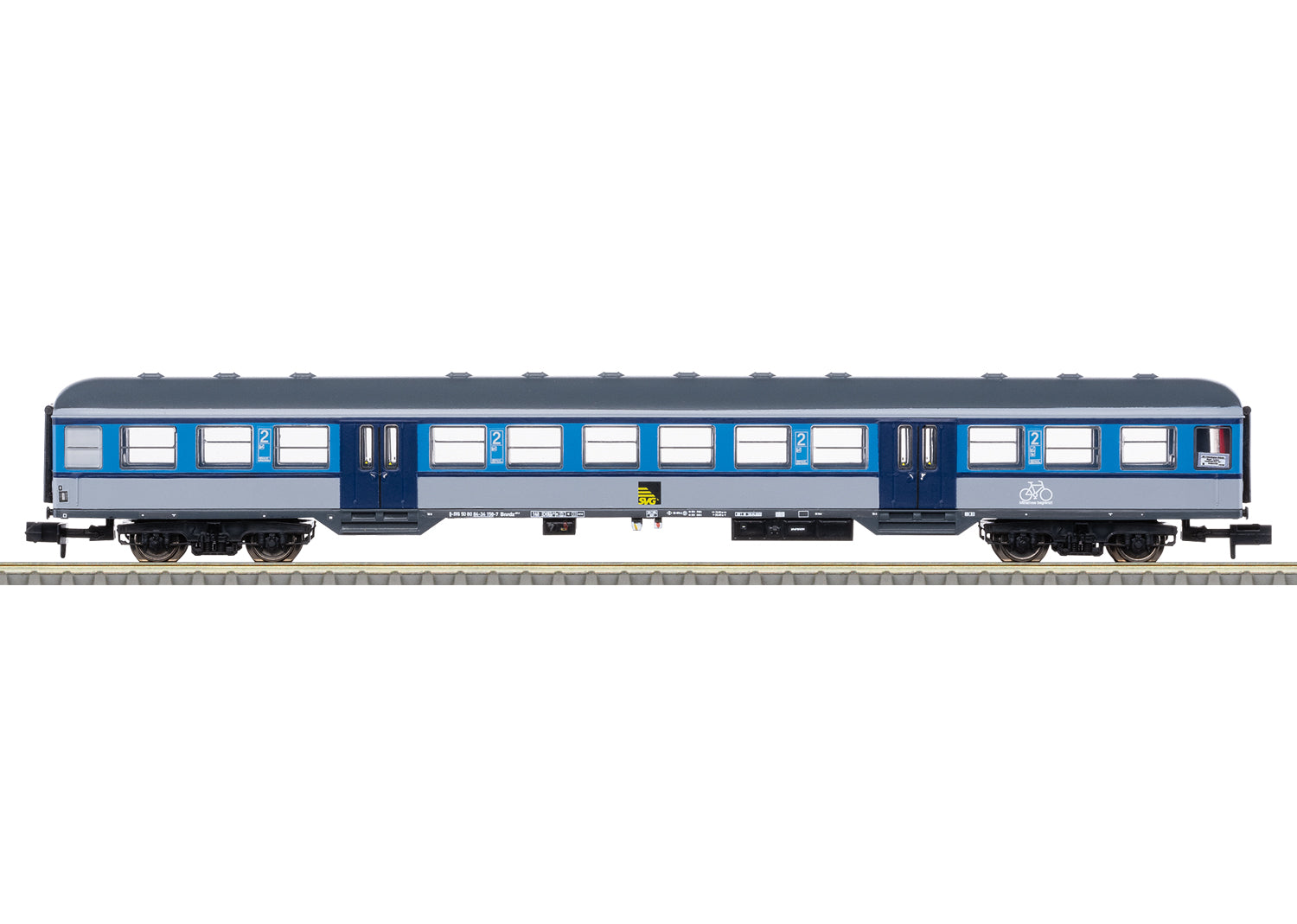PREORDER Minitrix N 18553 Type Bnrdz 451 2nd Class Commuter Coach, Rail Service Company #50 80 84-34 158-7
