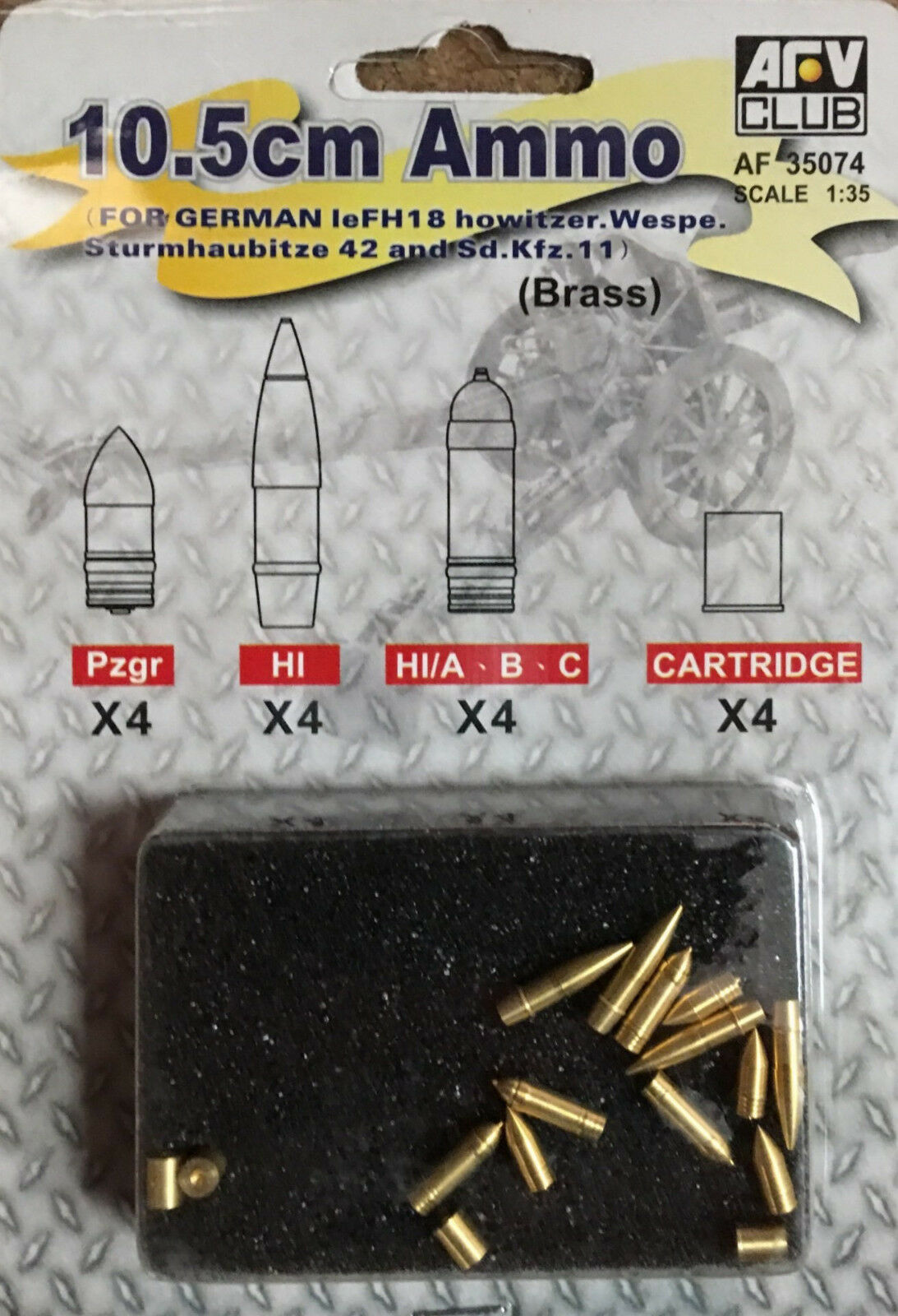 AFV Club AF35074 German 10.5cm Ammo 1:35