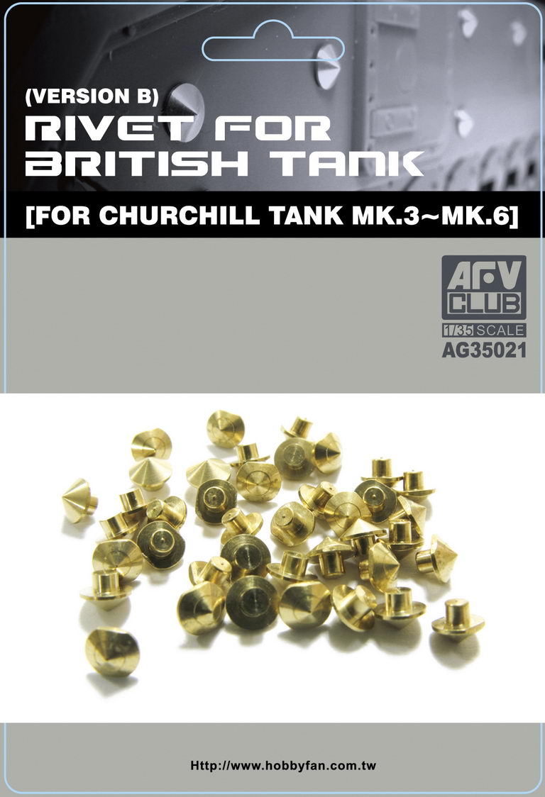 AFV Club AG35021 Brass Shield Bolt Churchill 1:35