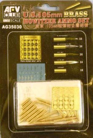 AFV Club AG35030 US 105mm Howitzer Brass Ammo 1:35