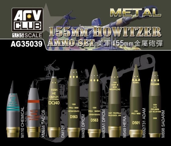 AFV Club AG35039 US M1A1/M1A2 M256 120mm Ammo Alumium 1:35