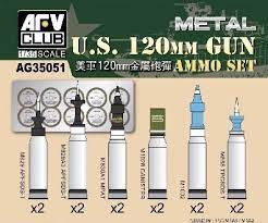 AFV Club AG35051 M1A1/M1A2 M256 1200mm Ammo Set 1:35