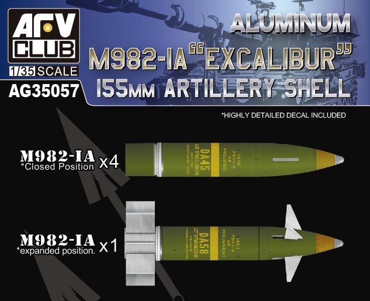 AFV Club AG35057 M982-1A Excalibur 155mm Shell 1:35