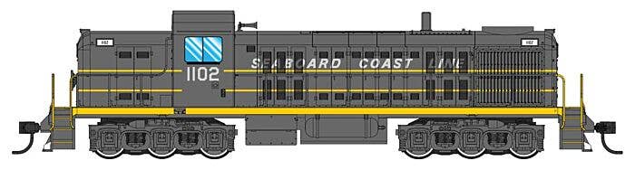 PREORDER Walthers Mainline HO 910-20720 Alco RSC2 Diesel Locomotive, Seaboard Coast Line #1103 (DCC & Sound Equipped)