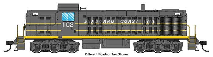PREORDER Walthers Mainline HO 910-20721 Alco RSC2 Diesel Locomotive, Seaboard Coast Line #1106 (DCC & Sound Equipped)