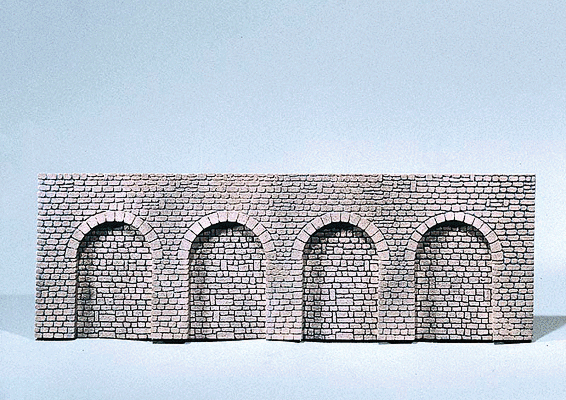 Faller HO 170838 Arcades, Natural Stone with Round Arch (gray), 14-3/4 x 5 x 1/2" 37 x 12.5 x 1.2cm