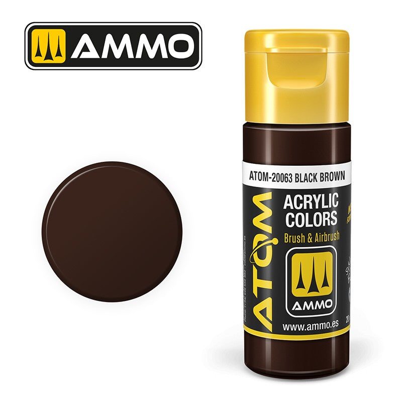 Ammo Mig 20063 ATOM COLOR BLACK BROWN