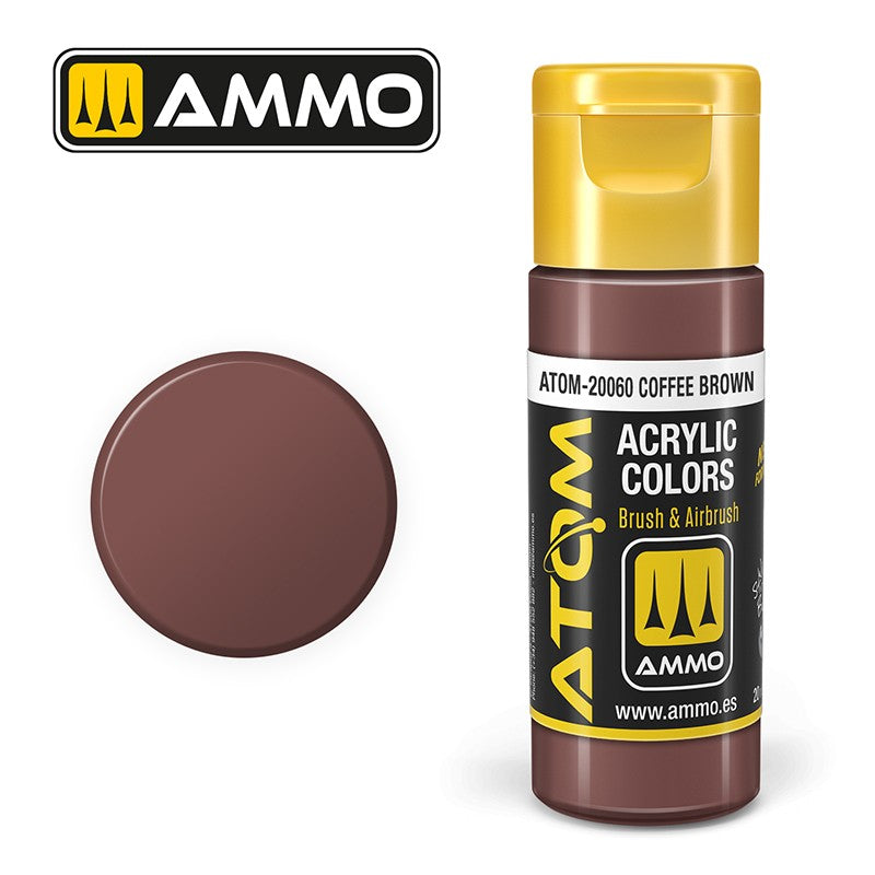 Ammo Mig 20060 ATOM COLOR COFFEE BROWN