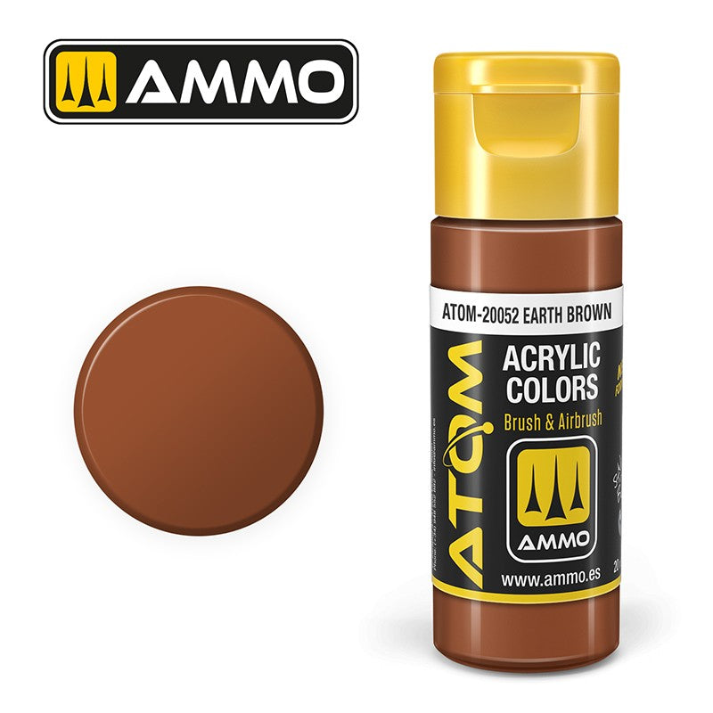 Ammo Mig 20052 ATOM COLOR EARTH BROWN