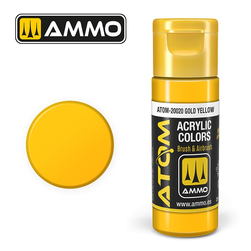 Ammo Mig 20020 ATOM COLOR GOLD YELLOW