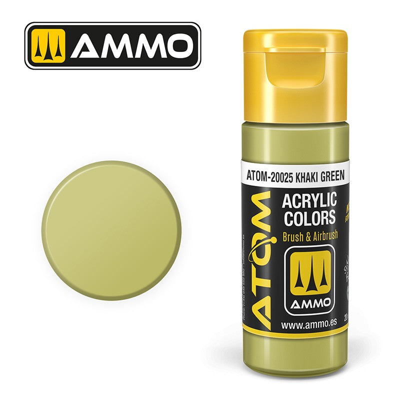 Ammo Mig 20025 ATOM COLOR KHAKI GREEN