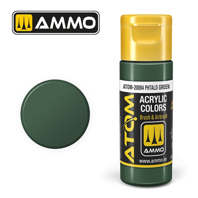 Ammo Mig 20094 ATOM COLOR PHTALO GREEN