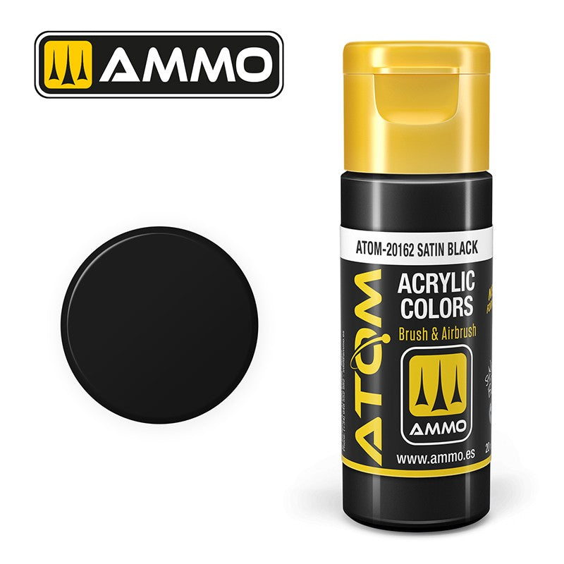 Ammo Mig 20162 ATOM COLOR SATIN BLACK