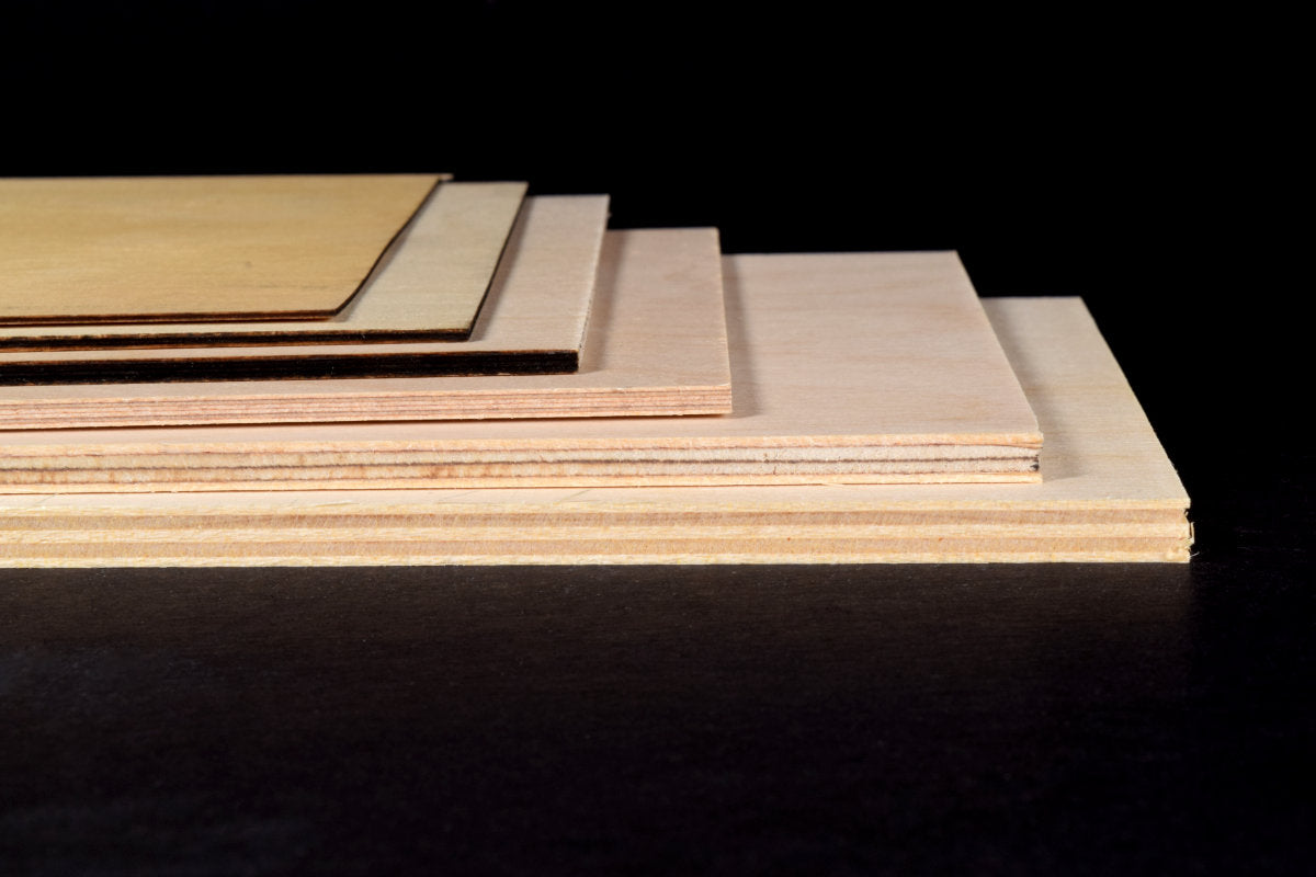 Birch Plywood 1/64 x 6" x 12" - 3 Ply