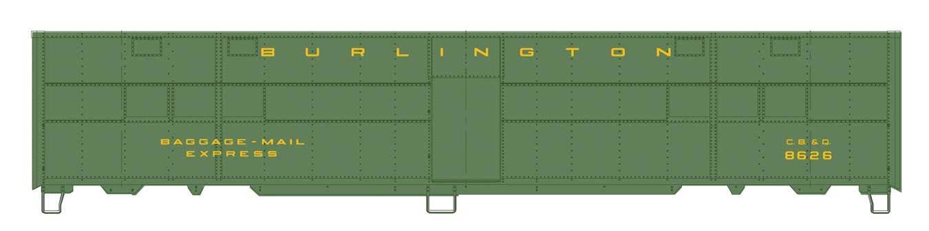 PREORDER Walthers Proto HO 920-10825 CBQ-Style Express Boxcar Troop Kitchen Conversion, Chicago Burlington & Quincy #8626
