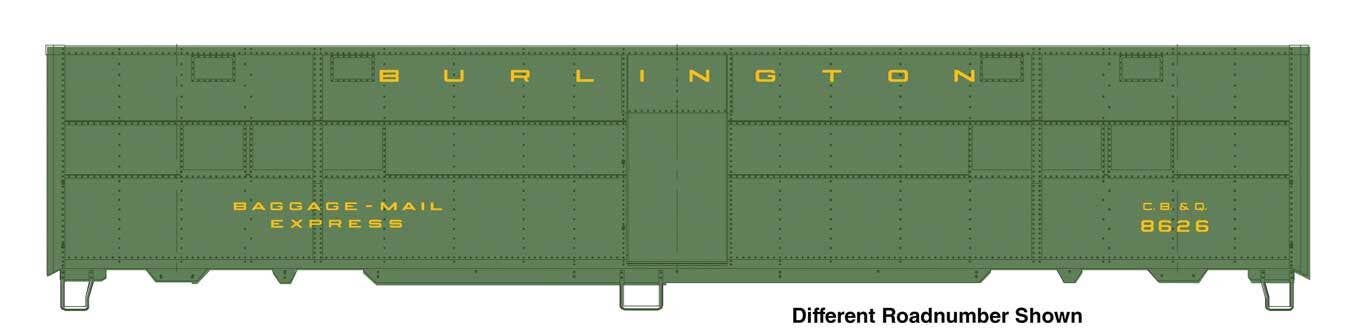 PREORDER Walthers Proto HO 920-10826 CBQ-Style Express Boxcar Troop Kitchen Conversion, Chicago Burlington & Quincy #8799