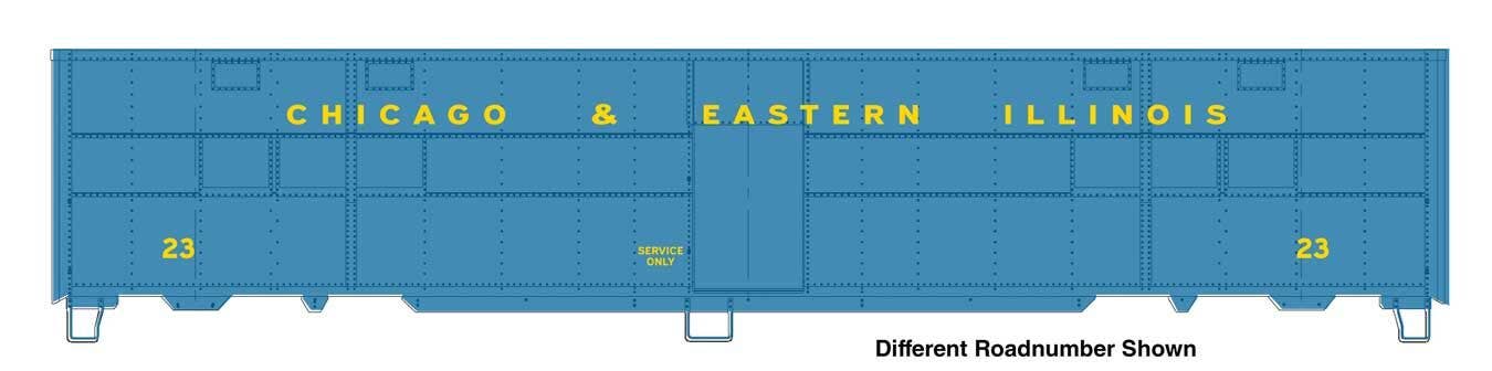 PREORDER Walthers Proto HO 920-10830 CBQ-Style Express Boxcar Troop Kitchen Conversion, Chicago & Eastern Illinois #24