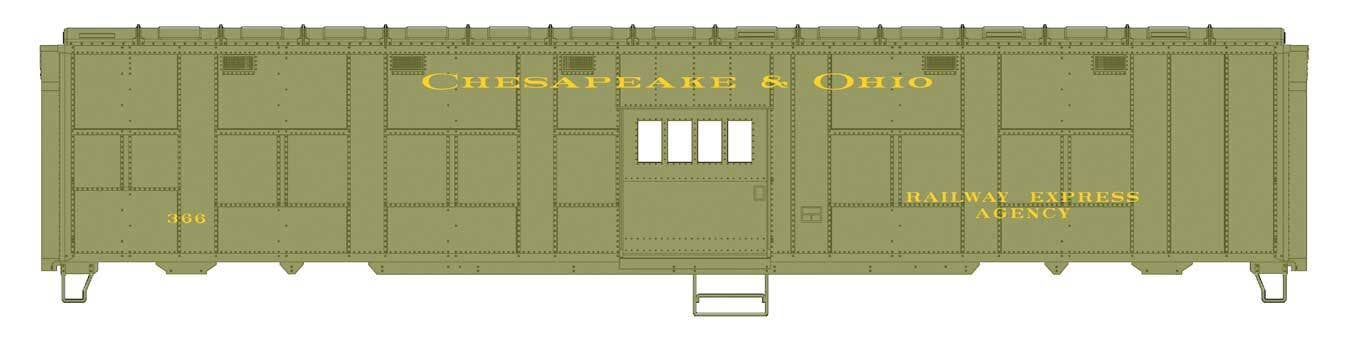 PREORDER Walthers Proto HO 920-10841 C&O-Style Express Boxcar Troop Sleeper Conversion, Chesapeake & Ohio #366