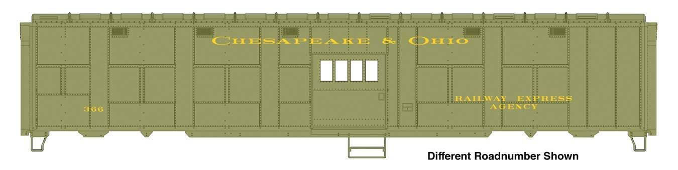 PREORDER Walthers Proto HO 920-10842 C&O-Style Express Boxcar Troop Sleeper Conversion, Chesapeake & Ohio #373