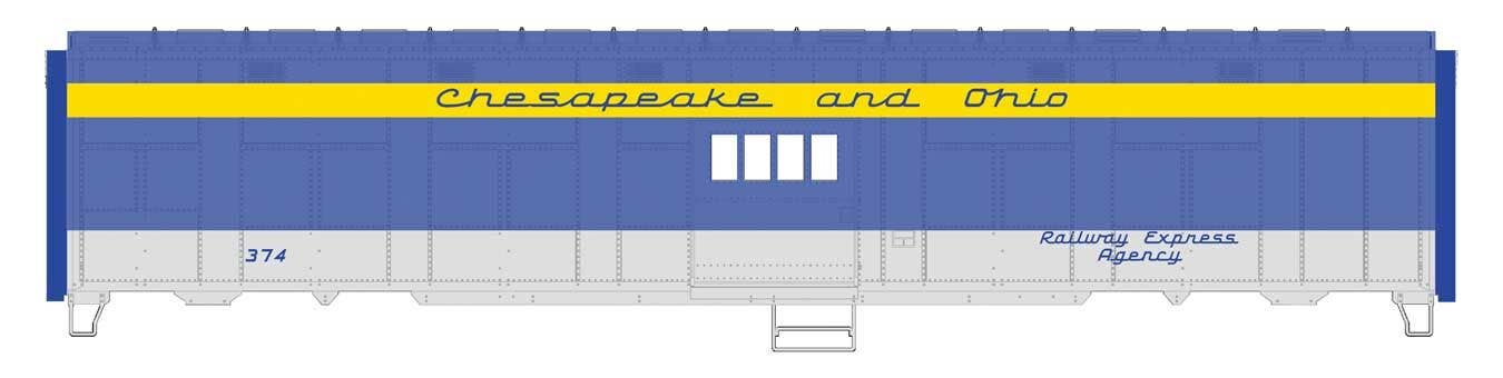 PREORDER Walthers Proto HO 920-10843 C&O-Style Express Boxcar Troop Sleeper Conversion, Chesapeake & Ohio #374