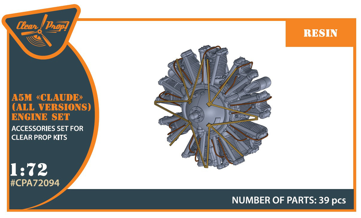 Clear Prop 1/72 A5M Claude (all versions) resin engine set