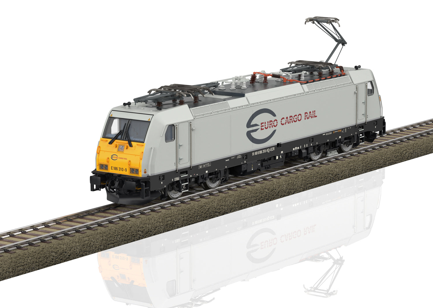 PREORDER Minitrix HO 25804 TRAXX 2 Class E 186 Electric, Euro Cargo Rail #186 310-9 (DCC & Sound Equipped)