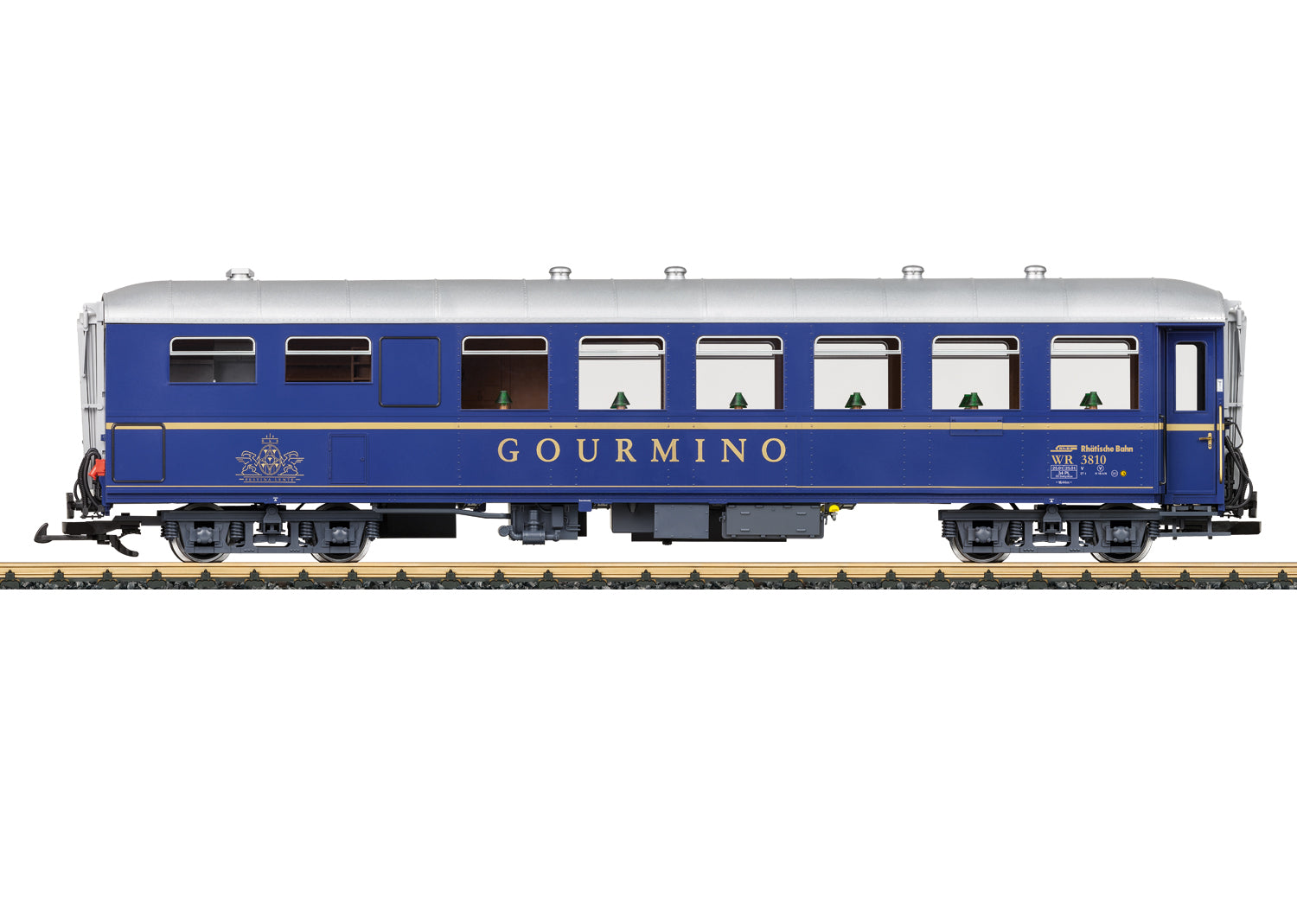 PREORDER LGB G 30522 Dining Car, Rhaetian Gourmino #WR 3810