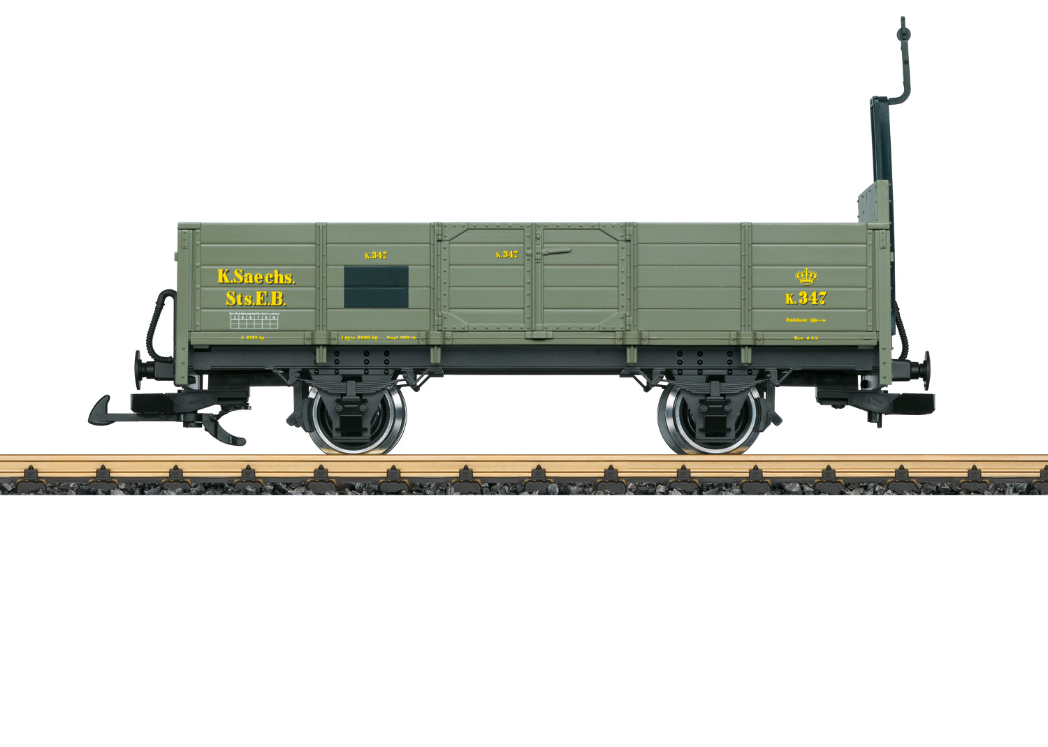 PREORDER LGB G 40273 Wood Gondola, Royal Saxon State Railway #K 347