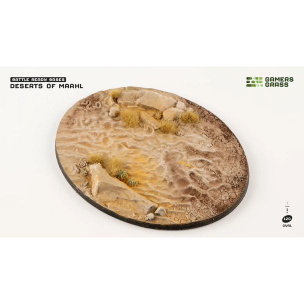 Gamers Grass Battle Ready Bases - Deserts of Maahl - Oval 120mm (x1)