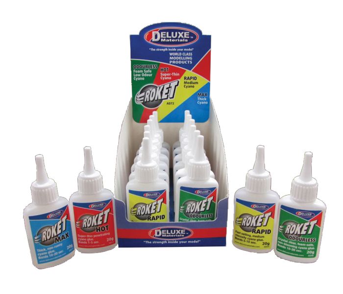 Deluxe Materials AD72 ROKET CYANO MIXED 12/PK