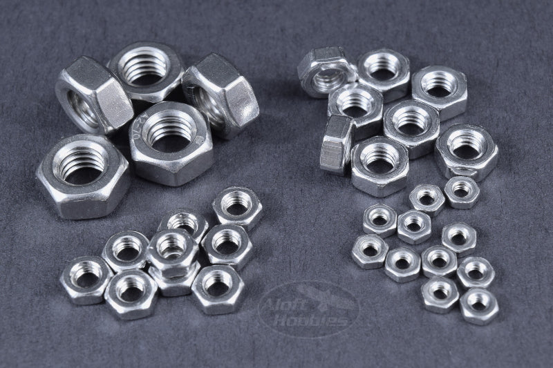 SAE Stainless Steel Hex Nuts 6-32 100pcs