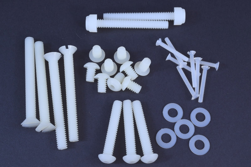 Nylon Flat Head Machine Screws 6-32X1-1-4 50pcs