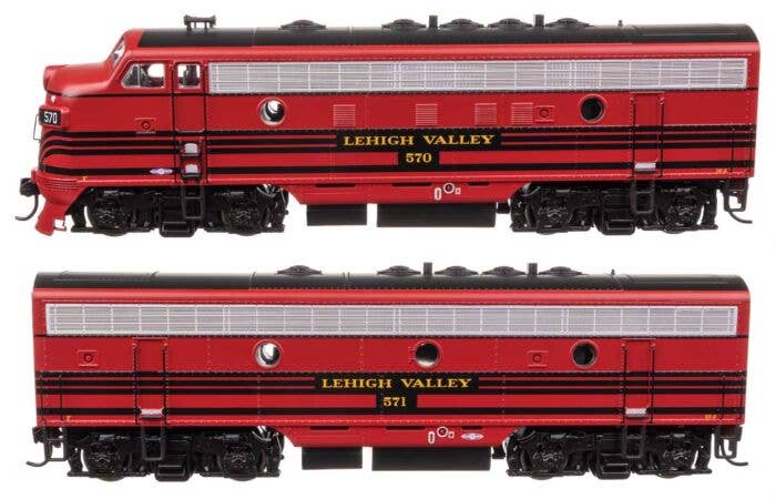 Walthers Mainline HO 11407 EMD F7 A-B Set Locomotive, Lehigh Valley #570/571