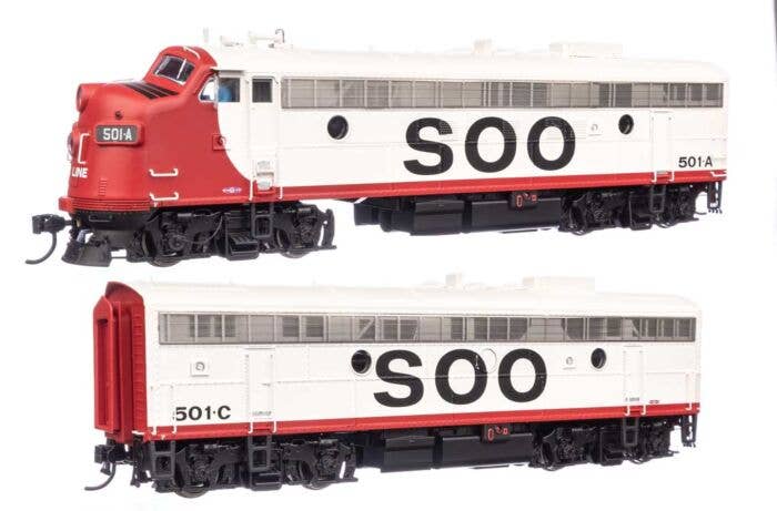 Walthers Proto HO 42554 EMD FP7 & F7B Locomotive, Soo Line #501A & 501C (DCC and LokSound Equipped)