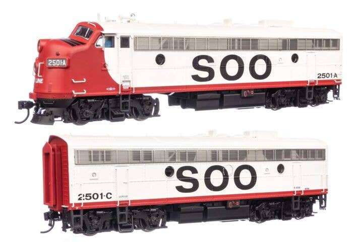 Walthers Proto HO 42555 EMD FP7 & F7B Locomotive, Soo Line #2501A & 2501C (DCC and LokSound Equipped)