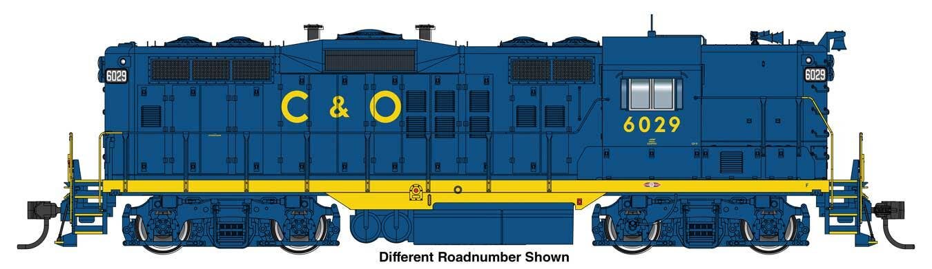 PREORDER Walthers Proto HO 920-49728 EMD GP9 Phase II High Nose, Chessie System-C&O #6071