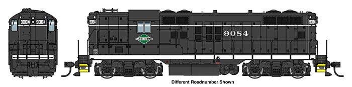 Walthers Mainline HO 20497 EMD GP9 Phase II with High Hood Locomotive ESU, Illinois Central #9086